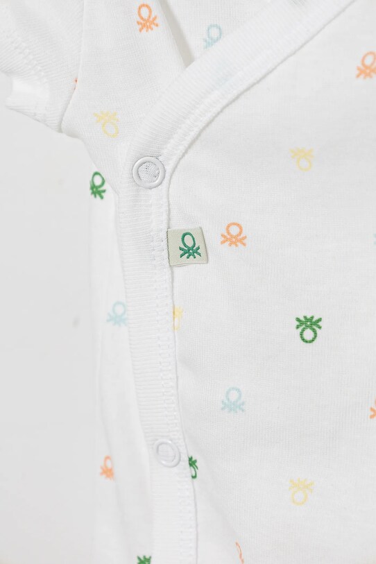 Bombažen body za dojenčka United Colors of Benetton 2-pack bela 3PWB0B00V.W.Seasonal