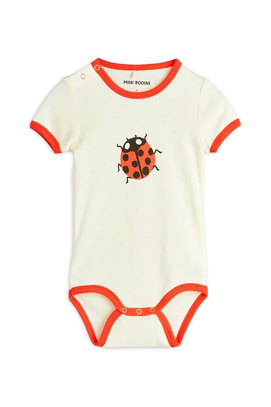 Mini Rodini body bawełniane niemowlęce Ladybugs Produkt niemowlęcy beżowy 2524011311