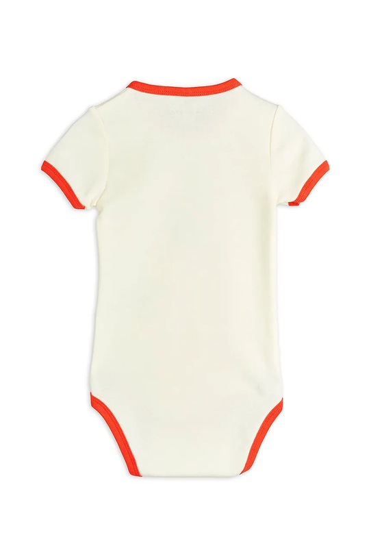 Mini Rodini body bawełniane niemowlęce Ladybugs 2524011311 beżowy SS25