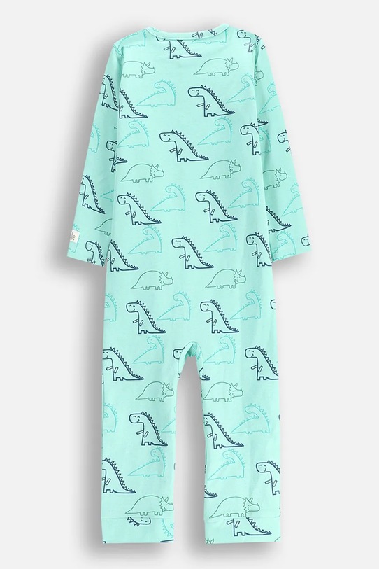 Coccodrillo salopetă din bumbac pentru bebeluși WC5404203PJS turcoaz SS25