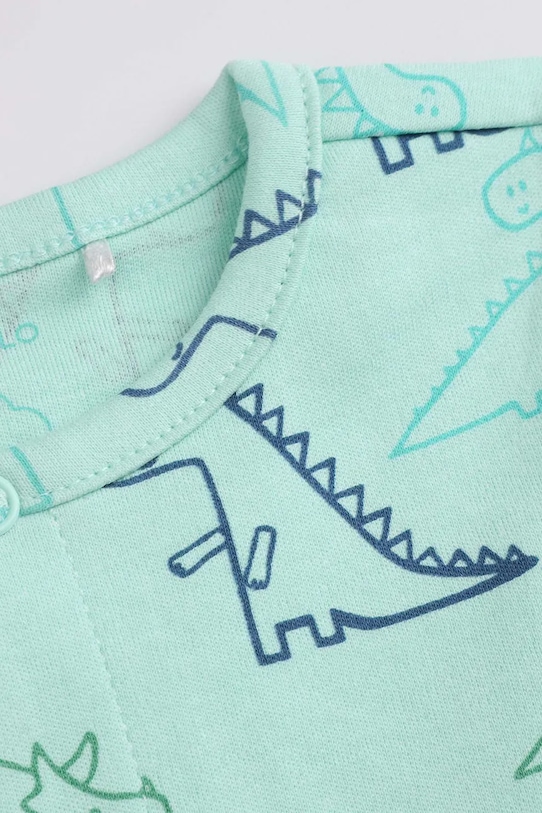 Băieți Coccodrillo salopetă din bumbac pentru bebeluși WC5404203PJS turcoaz