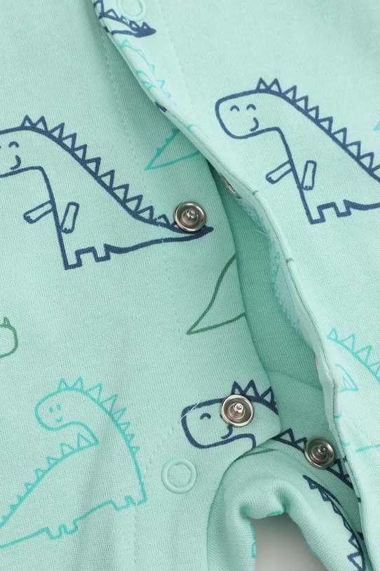 Coccodrillo salopetă din bumbac pentru bebeluși turcoaz WC5404203PJS