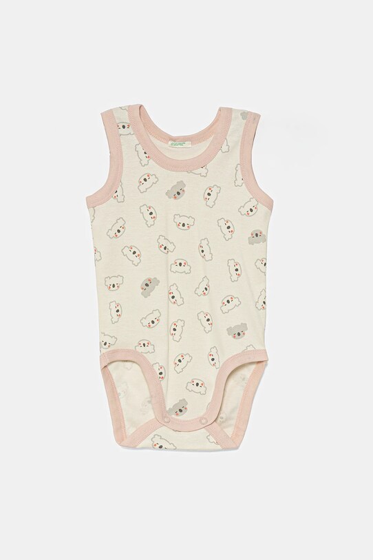 Băieți United Colors of Benetton body din bumbac pentru bebelusi 2-pack 3GI70B00Y.W.Seasonal bej