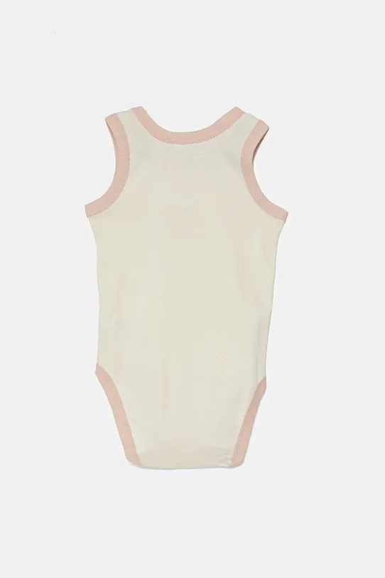Bavlnené body pre bábätká United Colors of Benetton 2-pak béžová 3GI70B00Y.W.Seasonal