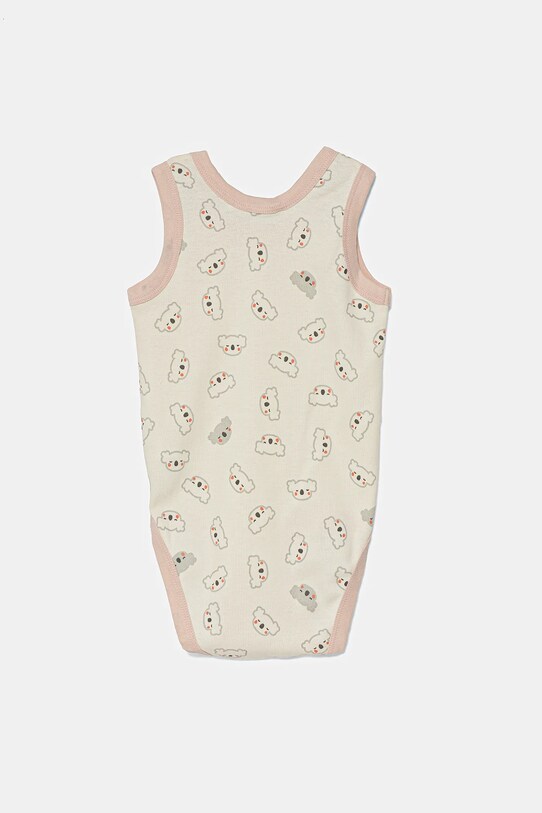 United Colors of Benetton body din bumbac pentru bebelusi 2-pack 3GI70B00Y.W.Seasonal bej