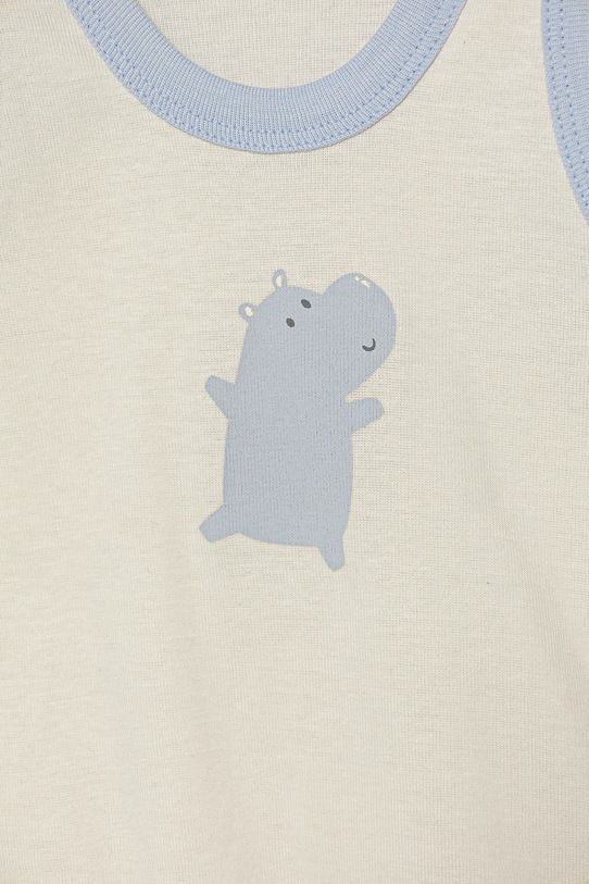 Дитяче бавовняне боді United Colors of Benetton 2-pack 3GI70B00Y.W.Seasonal блакитний