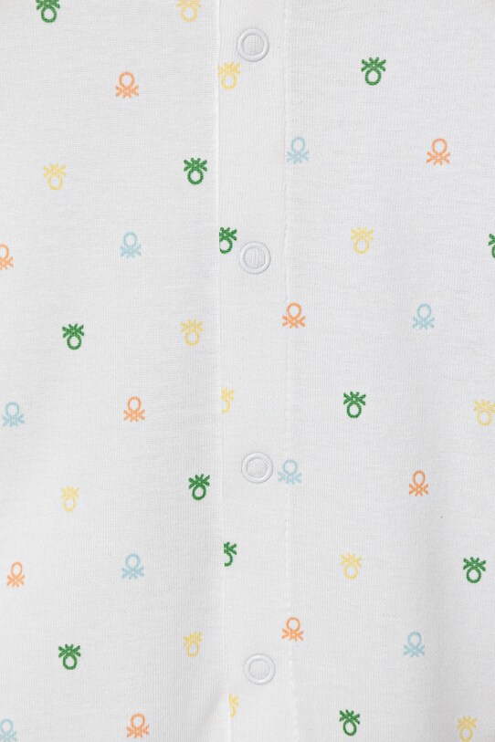 BIMBA United Colors of Benetton rampers in cotone neonato/a 3PWB0T02E.W.Seasonal bianco
