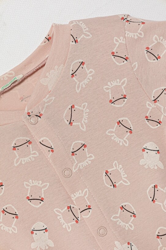 BIMBA United Colors of Benetton rampers in cotone neonato/a 3PWB0T02E.W.Seasonal rosa