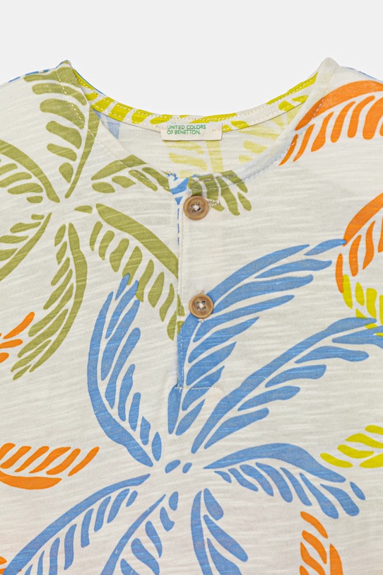 Chlapec Detské bavlnené dupačky United Colors of Benetton 3O7SAT012.W.Seasonal béžová