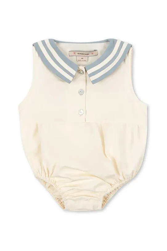 Konges Sløjd body din bumbac pentru bebelusi CELEBRATION SAILOR ROMPER GOTS Produs pentru bebe bej KS103575