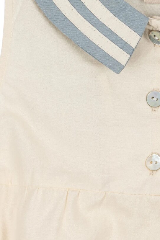 Konges Sløjd body din bumbac pentru bebelusi CELEBRATION SAILOR ROMPER GOTS bej KS103575