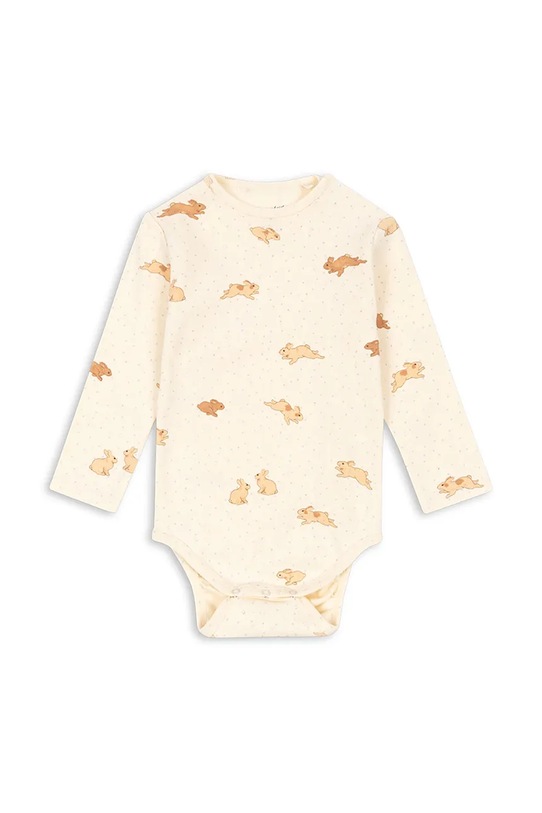 Konges Sløjd body bawełniane niemowlęce MINNIE BODY GOTS Produkt niemowlęcy beżowy KS103559