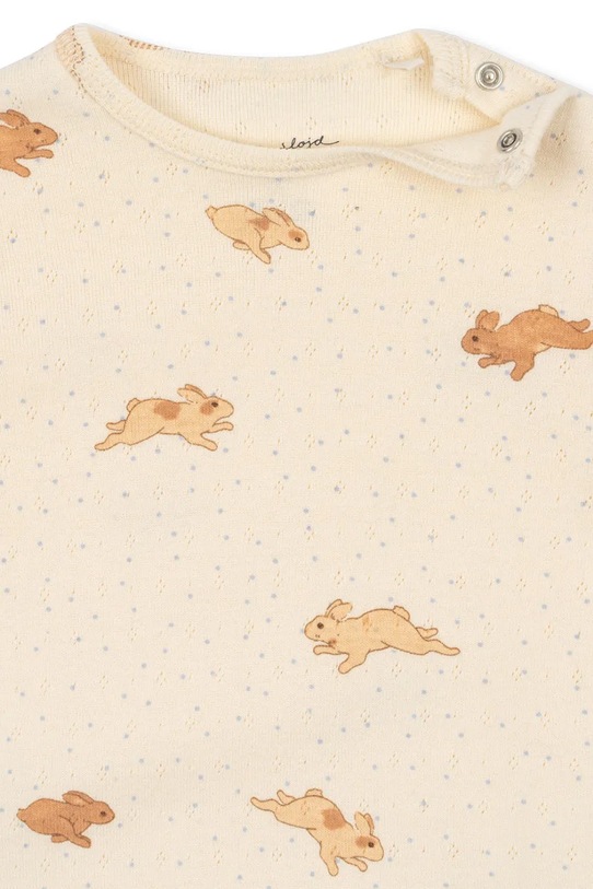 Chłopiec Konges Sløjd body bawełniane niemowlęce MINNIE BODY GOTS KS103559 beżowy