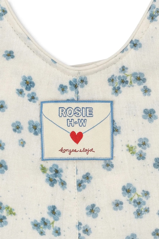 Konges Sløjd rampers bawełniany niemowlęcy RHW x KS MIOBLU OVERALLS GOTS beżowy KS103614