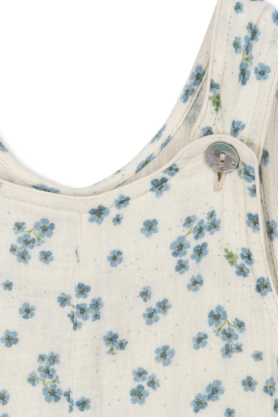 Konges Sløjd rampers bawełniany niemowlęcy RHW x KS MIOBLU OVERALLS GOTS KS103614 beżowy