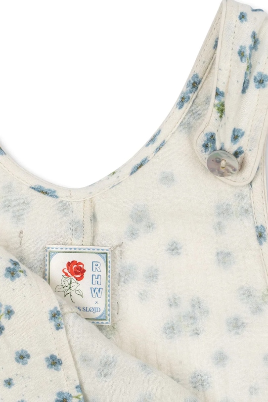 Konges Sløjd rampers bawełniany niemowlęcy RHW x KS MIOBLU OVERALLS GOTS KS103614
