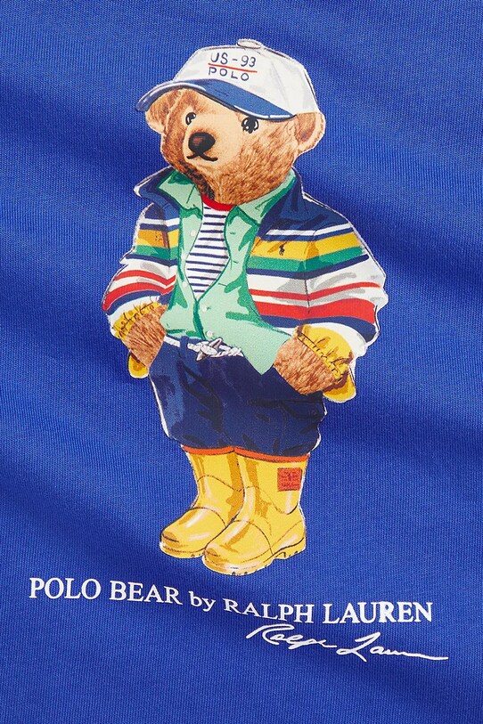 Chłopiec Polo Ralph Lauren longsleeve bawełniany dziecięcy 320883620009 niebieski