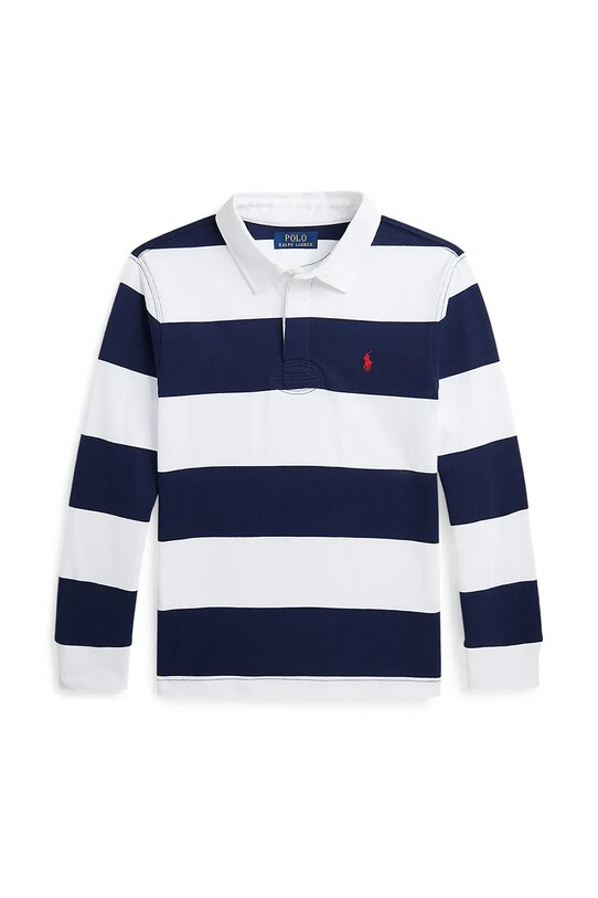 Дитячий бавовняний лонгслів Polo Ralph Lauren 323932280001 темно-синій SS25