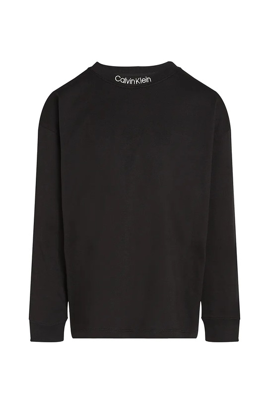 Дитячий бавовняний лонгслів Calvin Klein Jeans IB0IB02354.PPYA чорний SS25