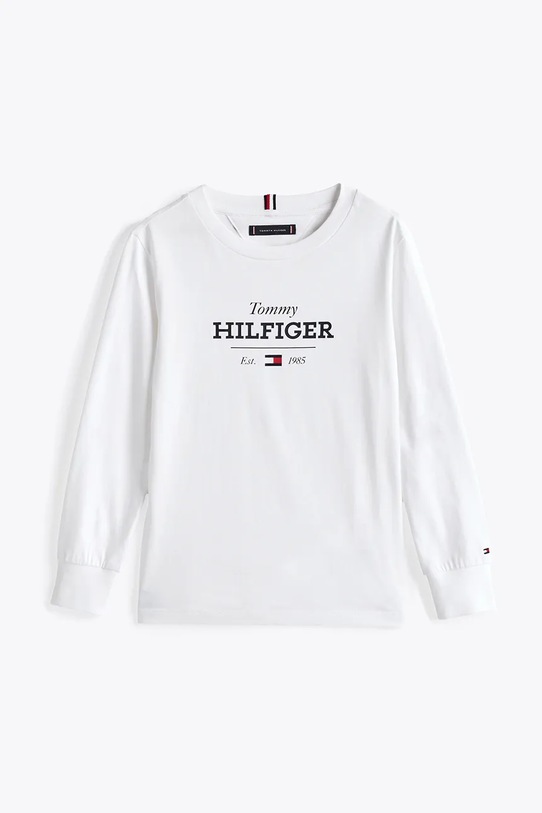 Tommy Hilfiger longsleeve bawełniany dziecięcy KB0KB09633.128.176.PPYA biały SS25