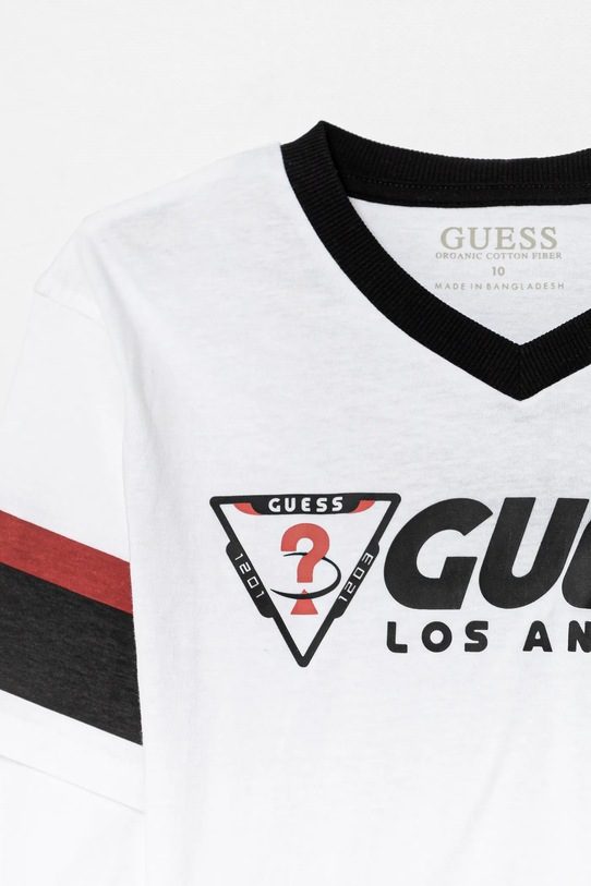 Αγορίστικα Παιδικό βαμβακερό μακρυμάνικο Guess L5RI10.K8HM4.PPYA λευκό