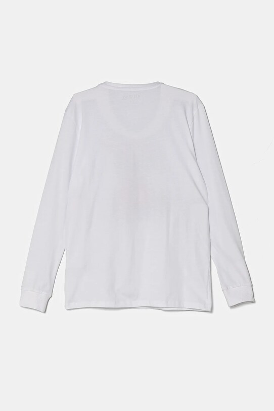 Guess longsleeve bawełniany dziecięcy L5RI32.K8HM4.PPYA biały SS25