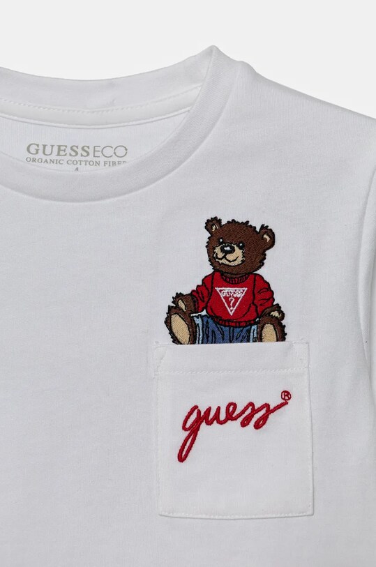 Хлопчик Дитячий бавовняний лонгслів Guess N4BI06.I3Z14.PPYA білий