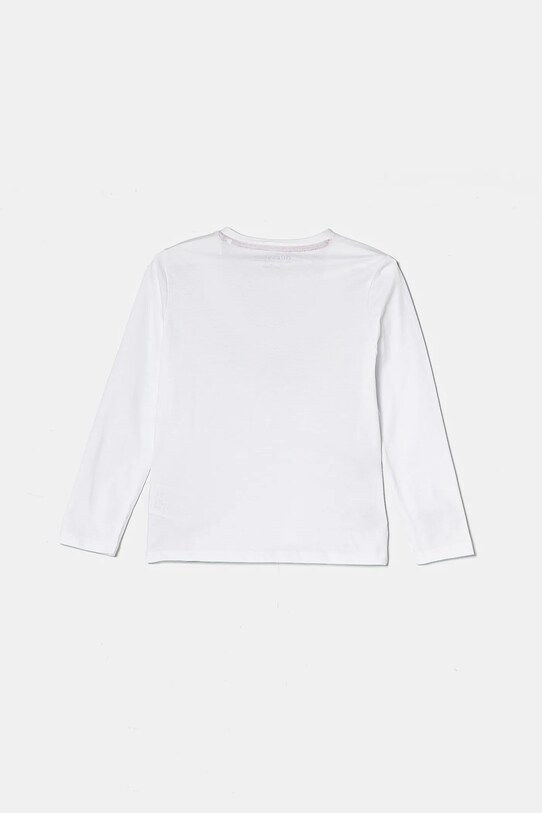 Хлопковый детский лонгслив Guess N5RI01.K8HM4.PPYA белый SS25