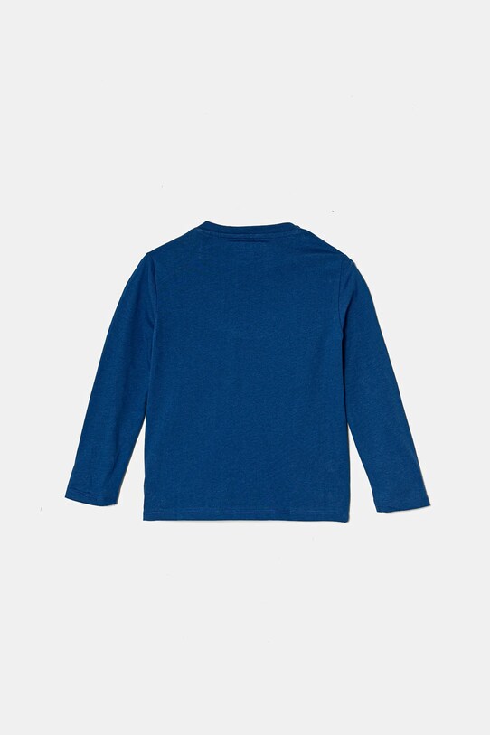 Guess longsleeve bawełniany dziecięcy N5RI01.K8HM4.PPYA niebieski SS25