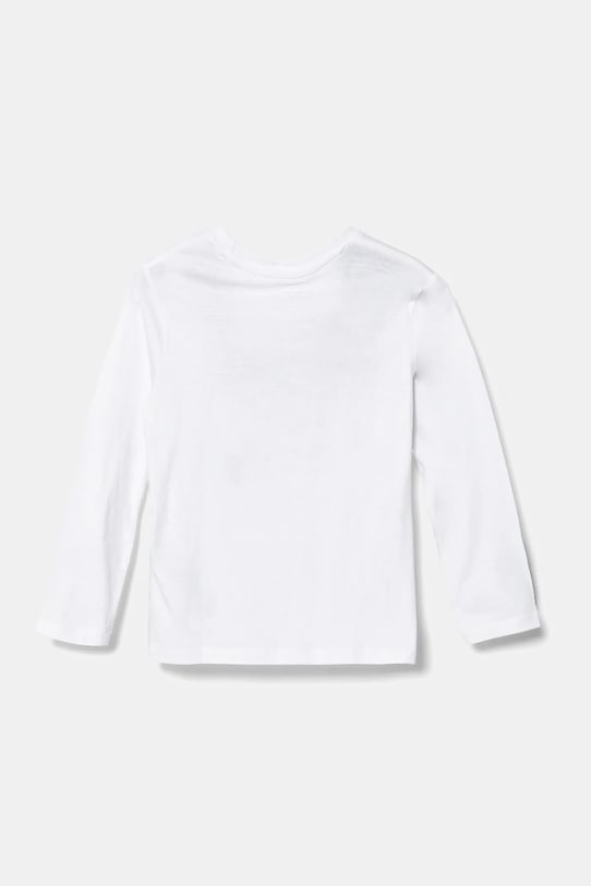 Guess longsleeve bawełniany dziecięcy N5RI17.K8HM4.PPYA biały SS25