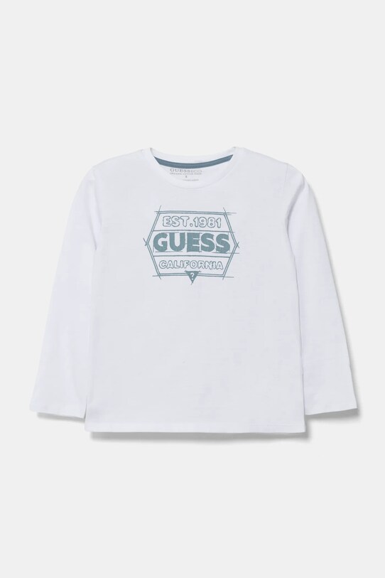 Хлопковый детский лонгслив Guess хлопок белый N5RI26.K8HM4.PPYA