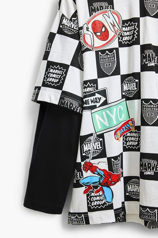 Detská bavlnená košeľa s dlhým rukávom Desigual biela 25SBTK02