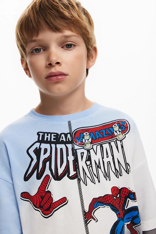 Otroška bombažna majica z dolgimi rokavi Desigual 25SBTK05