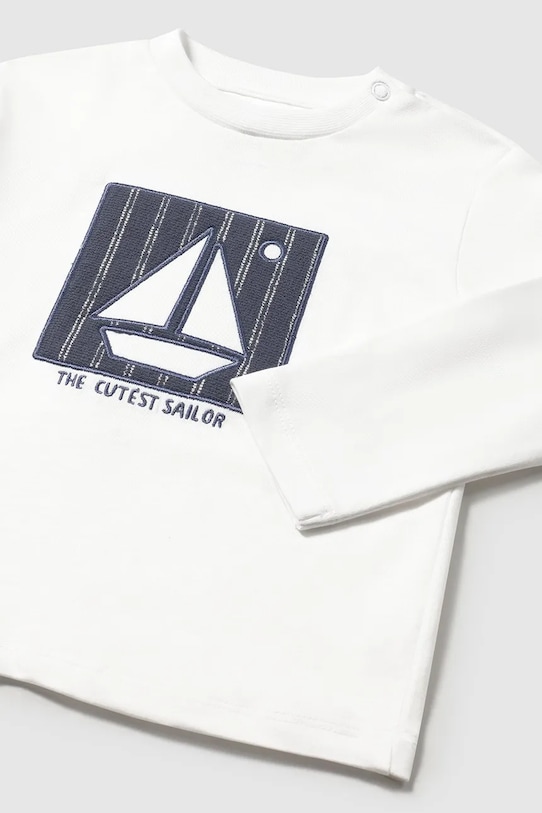 BIMBO Mayoral longsleeve in cotone noenati 1068.3F.Baby.PPYA bianco