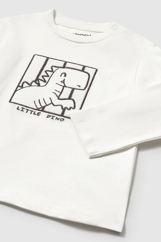 Băieți Mayoral longsleeve din bumbac pentru bebeluși 1068.3F.Baby.PPYA bej