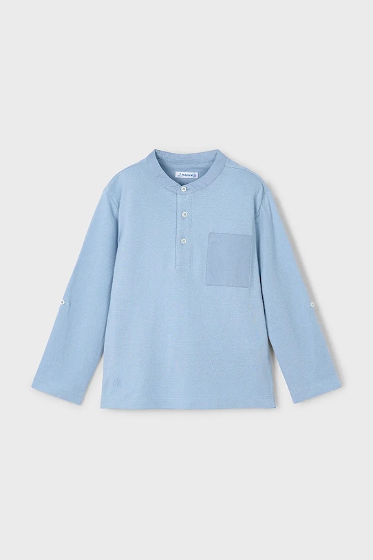 Mayoral longsleeve bawełniany dziecięcy bawełna turkusowy 3111.5C.Mini.PPYA