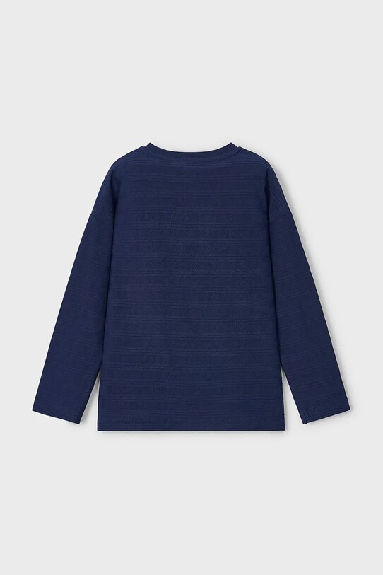 Хлопковый детский лонгслив Mayoral 3050.5A.Mini.PPYA тёмно-синий SS25