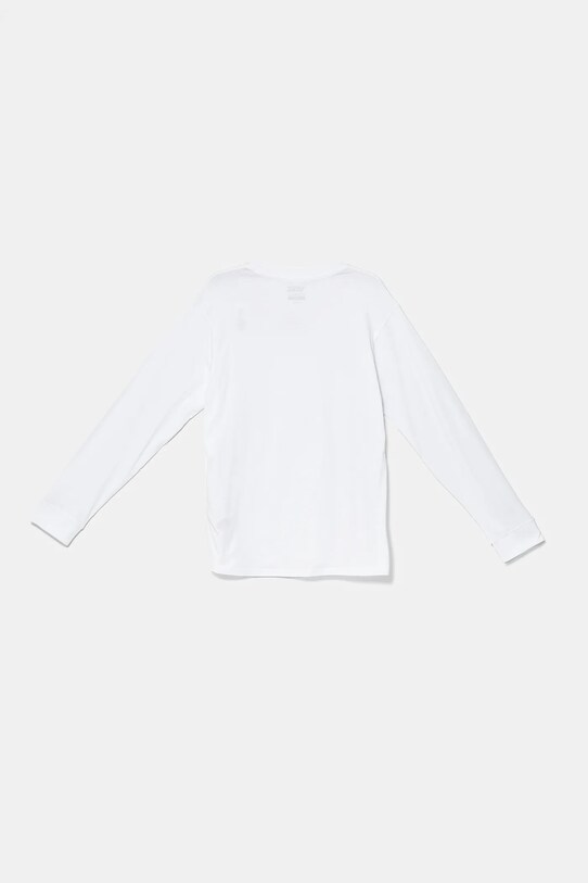Vans longsleeve din bumbac pentru copii Night Watchers VN000MK9WHT1 alb SS25