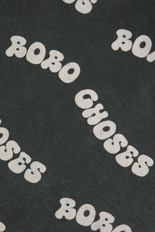 Bobo Choses longsleeve bawełniany dziecięcy Wavy czarny 125AC002