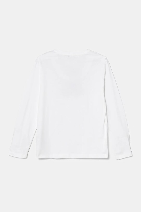 United Colors of Benetton longsleeve din bumbac pentru copii 3I1XC10N5.G.Seasonal alb SS25