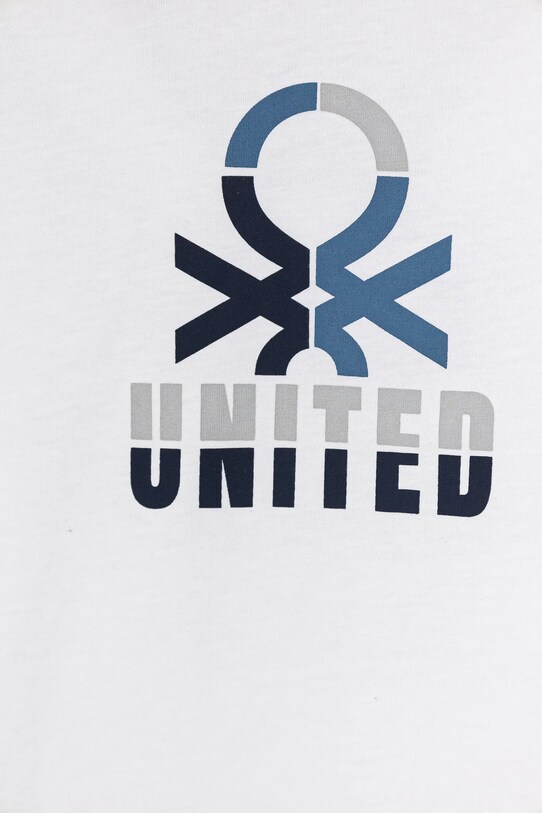 Chlapec Detská bavlnená košeľa s dlhým rukávom United Colors of Benetton 3I1XC10N5.G.Seasonal biela