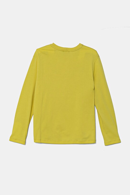 Dětské bavlněné tričko s dlouhým rukávem United Colors of Benetton 3I1XC10N5.G.Seasonal zelená SS25