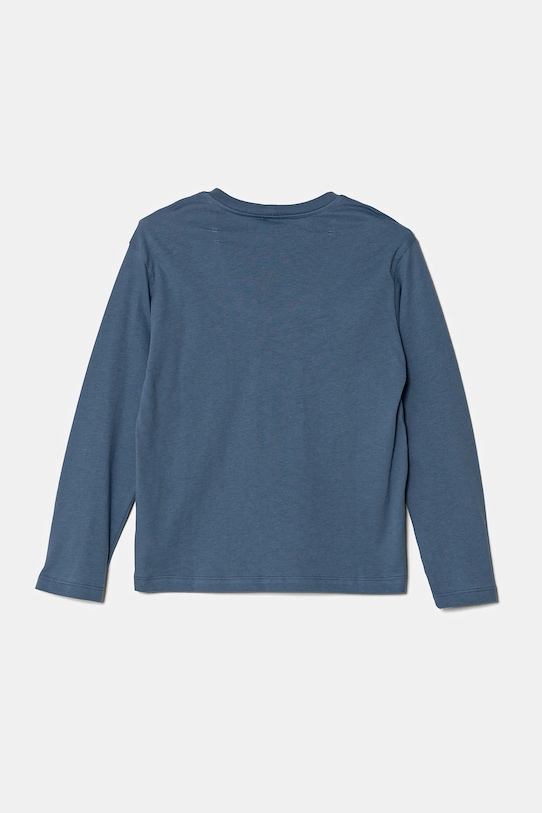Detská bavlnená košeľa s dlhým rukávom United Colors of Benetton 3I1XC10N5.G.Seasonal modrá SS25