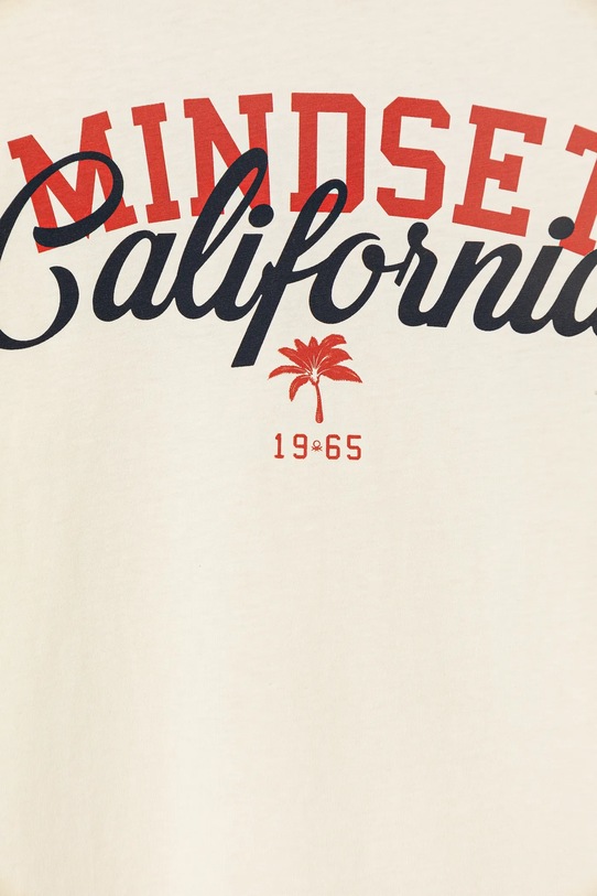 Хлопчик Дитячий бавовняний лонгслів United Colors of Benetton 35RYC10O9.G.Seasonal бежевий