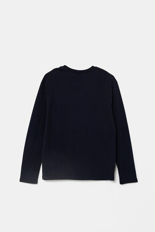 Хлопковый детский лонгслив United Colors of Benetton 35RYC10O9.G.Seasonal тёмно-синий SS25