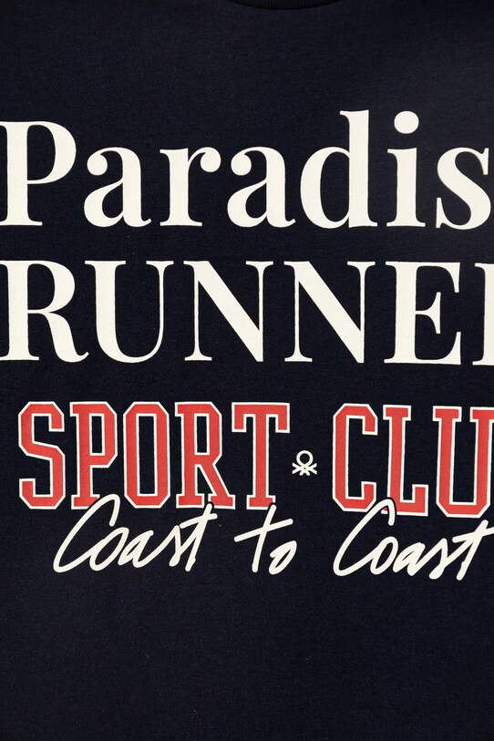 Хлопчик Дитячий бавовняний лонгслів United Colors of Benetton 35RYC10O9.G.Seasonal темно-синій