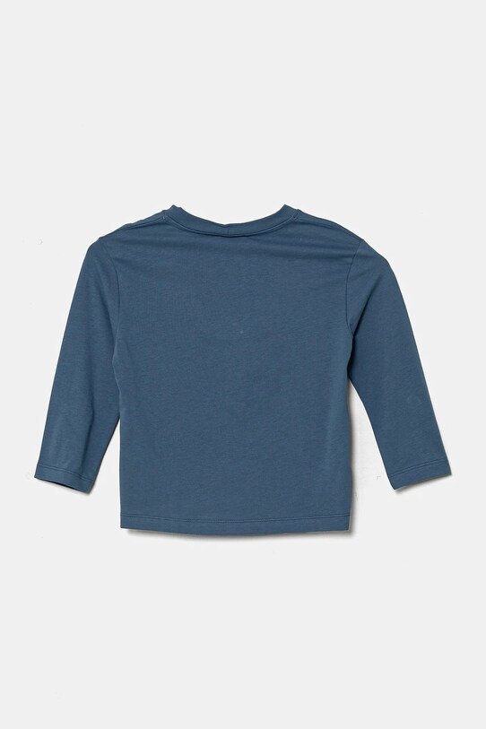 Дитячий бавовняний лонгслів United Colors of Benetton 35RYG10I6.P.Seasonal блакитний SS25