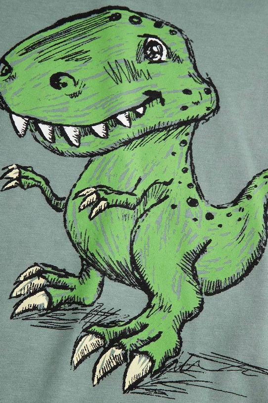 Coccodrillo longsleeve din bumbac pentru copii verde WC5143102VBA