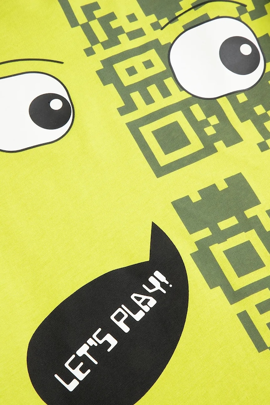 Coccodrillo longsleeve din bumbac pentru copii verde WC5143102GBK