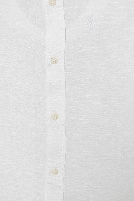 CHLAPEC Lněná košile United Colors of Benetton 5IPVGQ01L.P.Seasonal bílá